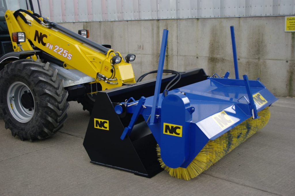 NC Engineering Mounted Bucket and Brush Sweeper Martin Supplies