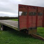22FT Single Axle Bale Trailer on Super Single Wheels  (Used)