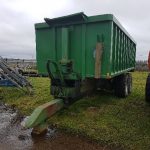 Neville Charrold 21'x 8'x5' 18 Ton Aluminium Body Grain Trailer. Commercial axle with commercial lift axle.