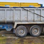 Lorry tri axle tipping trailer body
